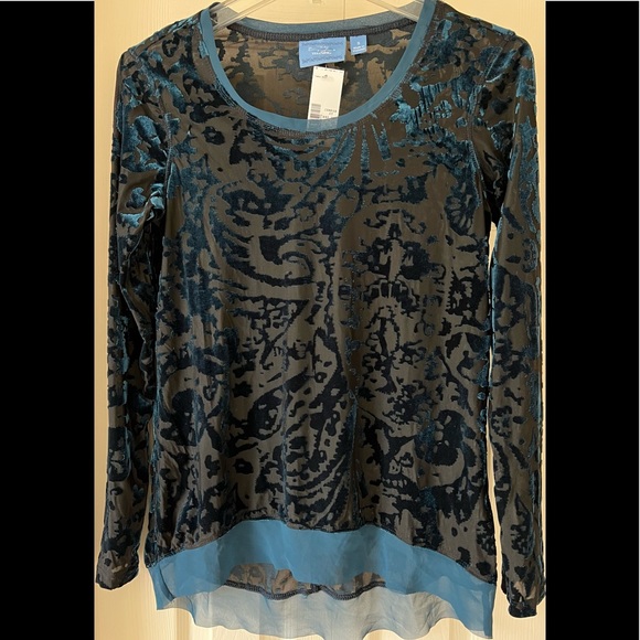 NWT Vera Wang Velvet Top - Picture 1 of 5